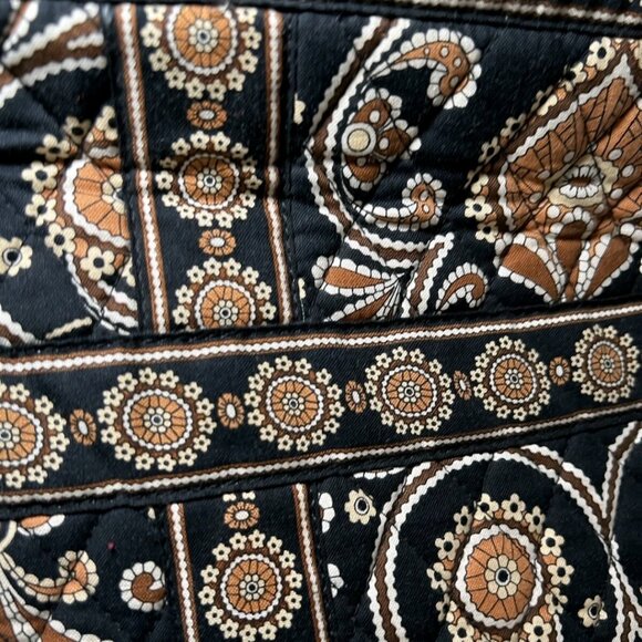VERA BRADLEY Brown Beige Rust Paisley Medallion Quilted Tote Shoulder Bag Purse - Picture 3 of 5